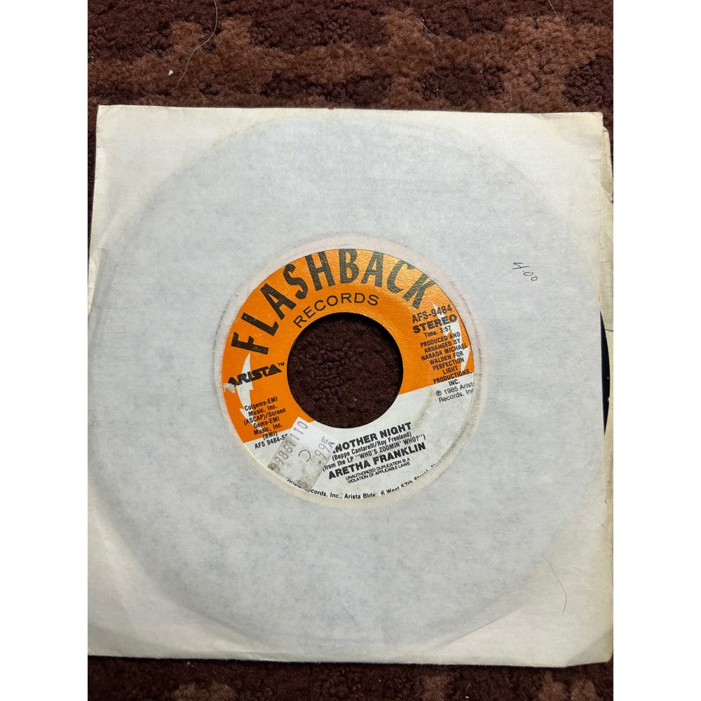 Aretha Franklin Mother Night‎ Whos Zoomin Who 45 RPM Vinyl Record Arista Records